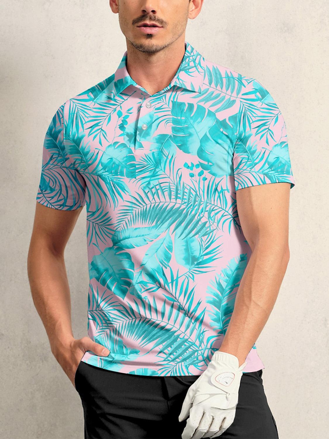 Hyped-up Tropical Men's Polo Top UPF50+
