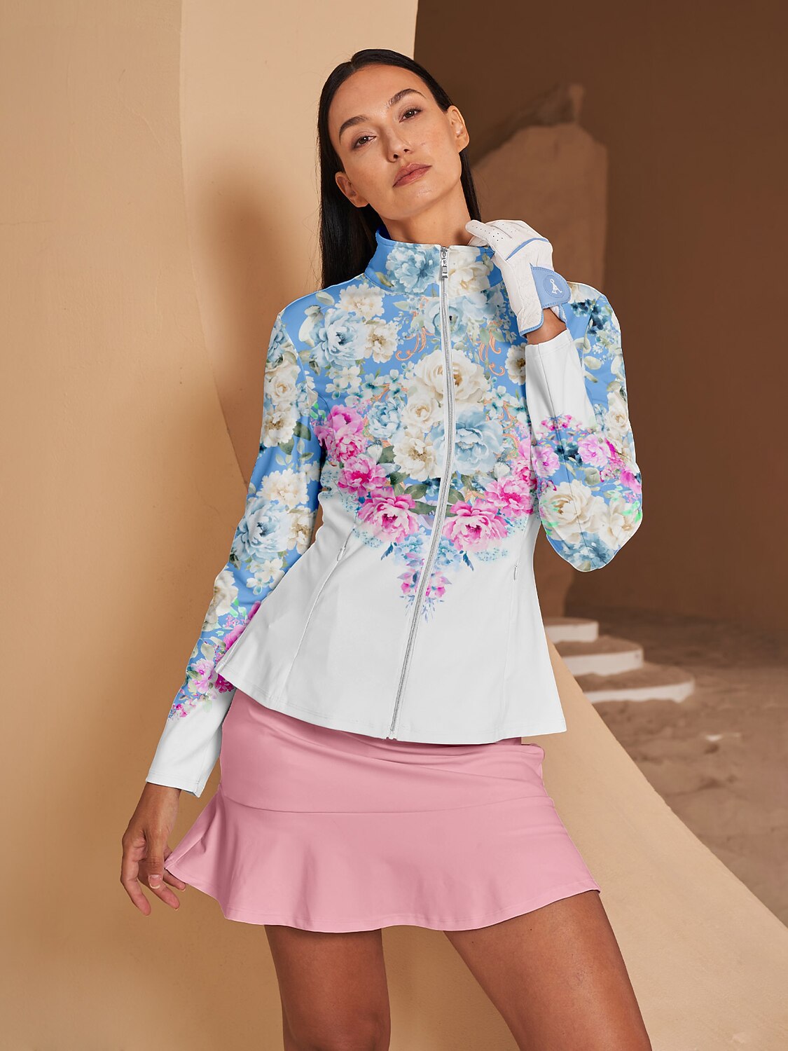 Botanical Energy Ruffle Golf Jacket Sun Protection