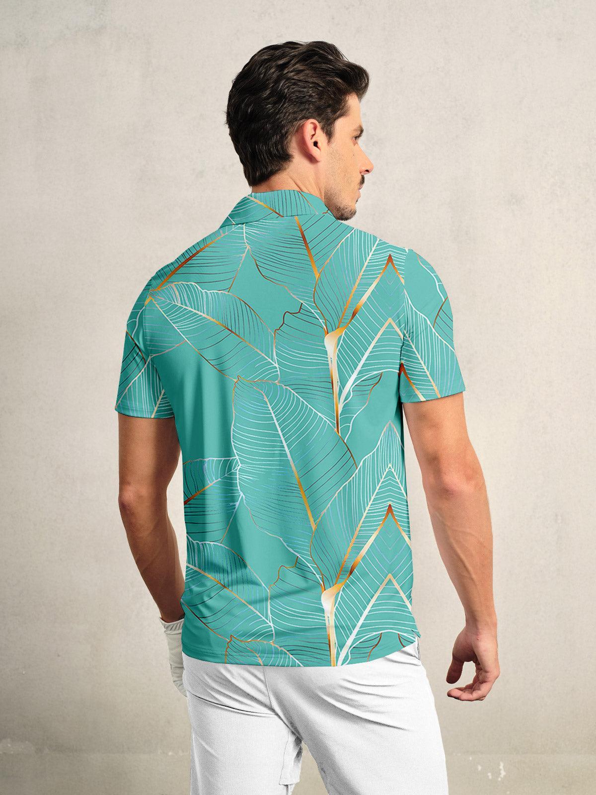 Hyped-up Tropical Men's Polo Top UPF50+