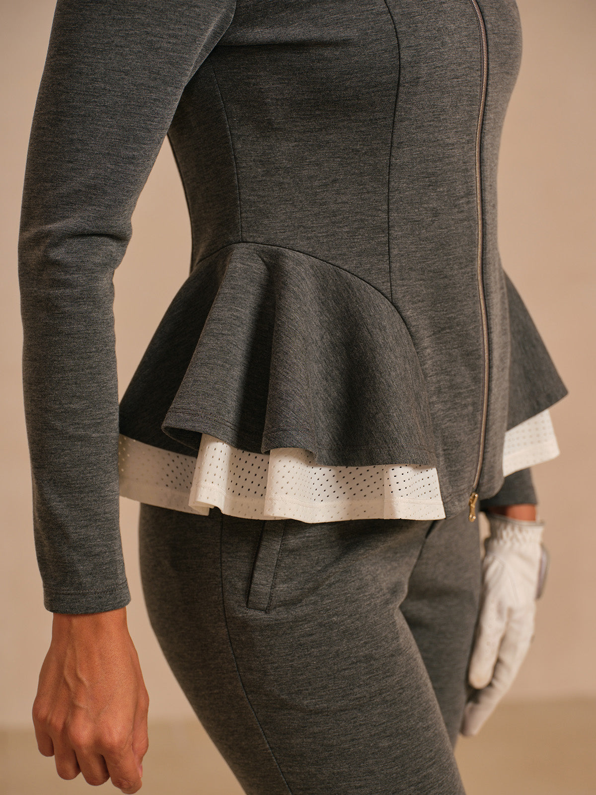 More Than Basic Ruffle Golf Jacket