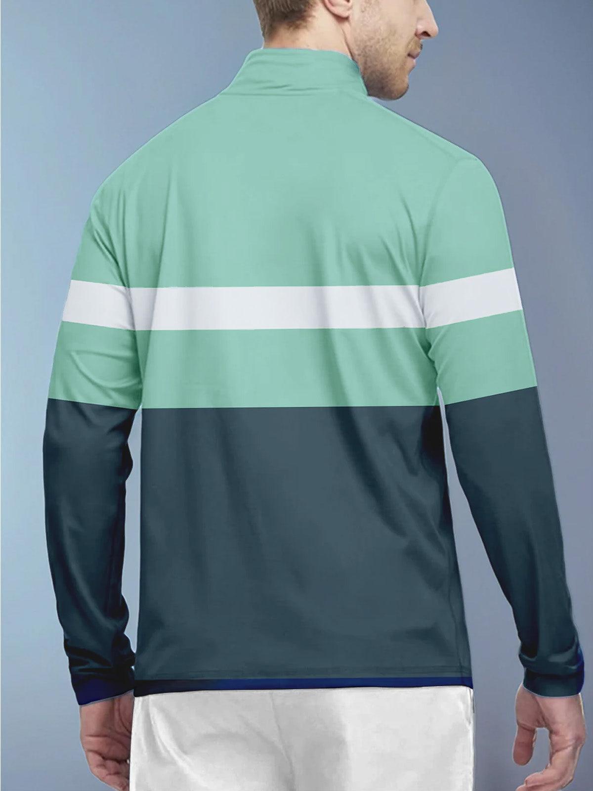 Playful Nautical Men's Golf Shirt Quarterzip UPF50+