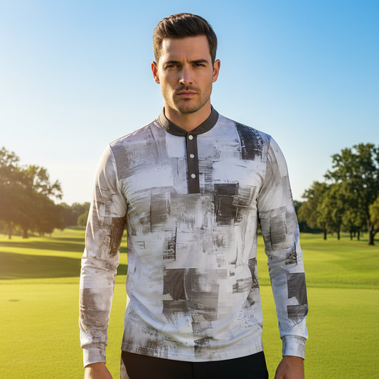 Inked Skins Men's Golf Henley Shirt UPF50+