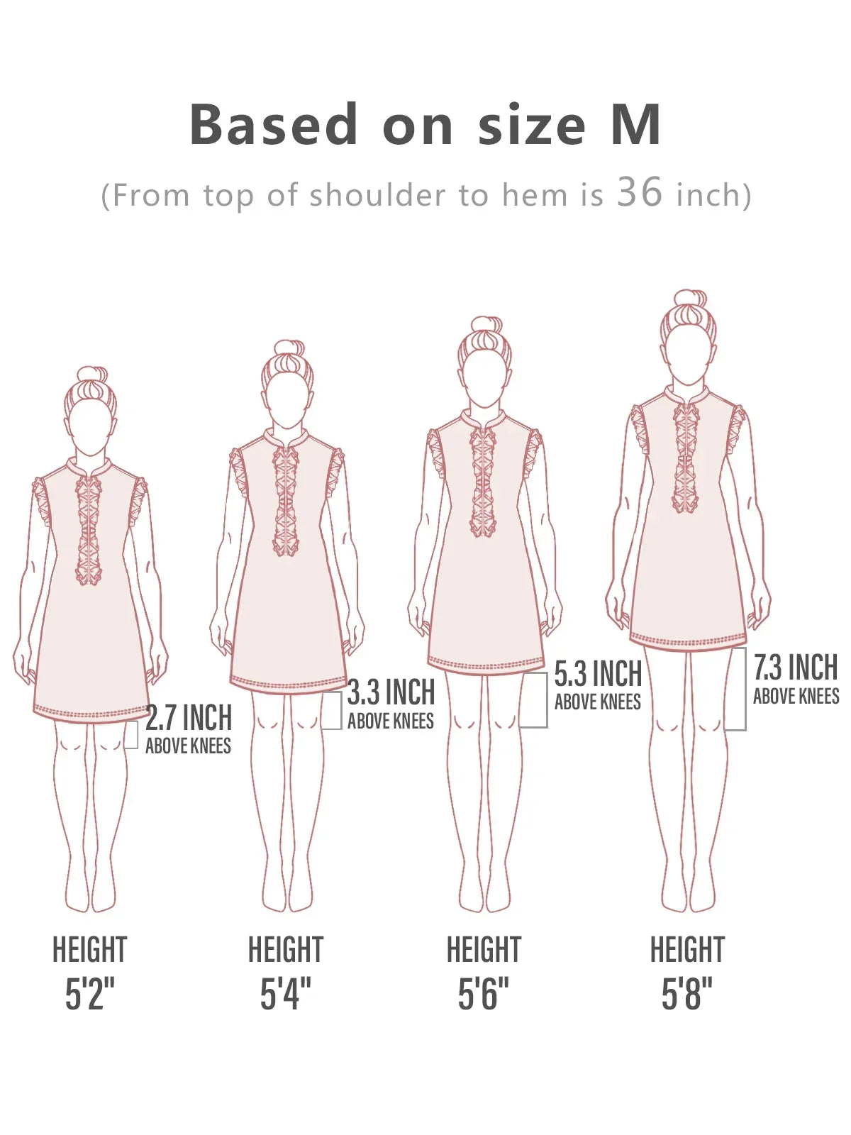 More Than Basic Sleeveless Embellished Ruffle 36 Inch Dress UPF50+