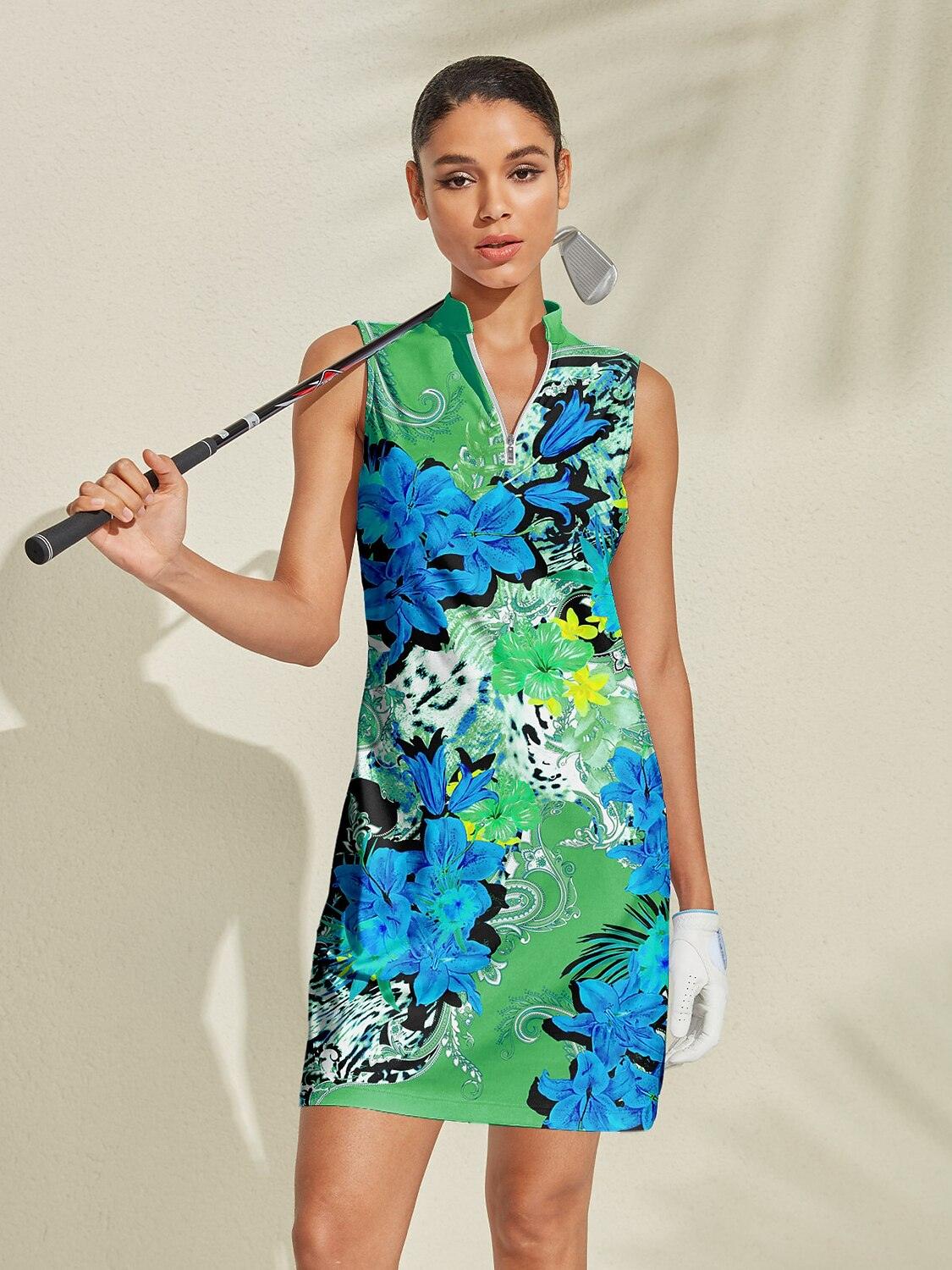 Hyped-up Tropical Sleeveless 36.5 Inch Dress UPF50+