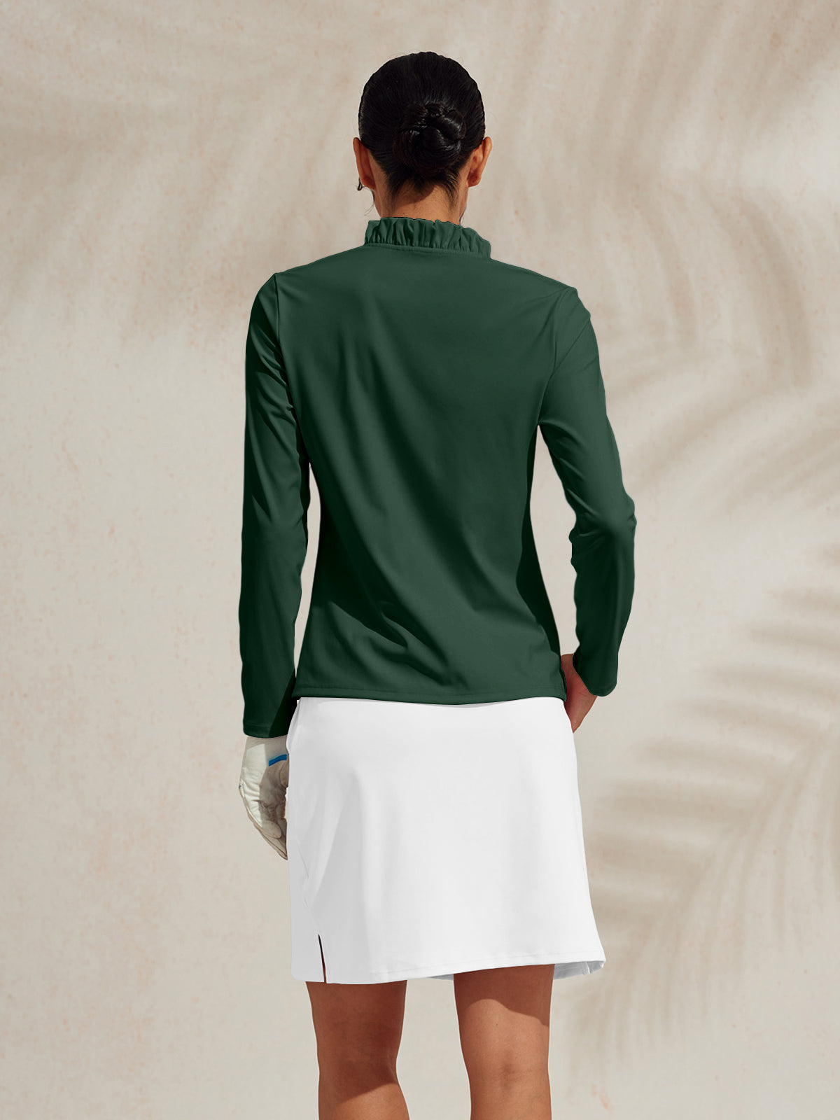 More Than Basic Ruffle V-Neck Polo Top UPF50+