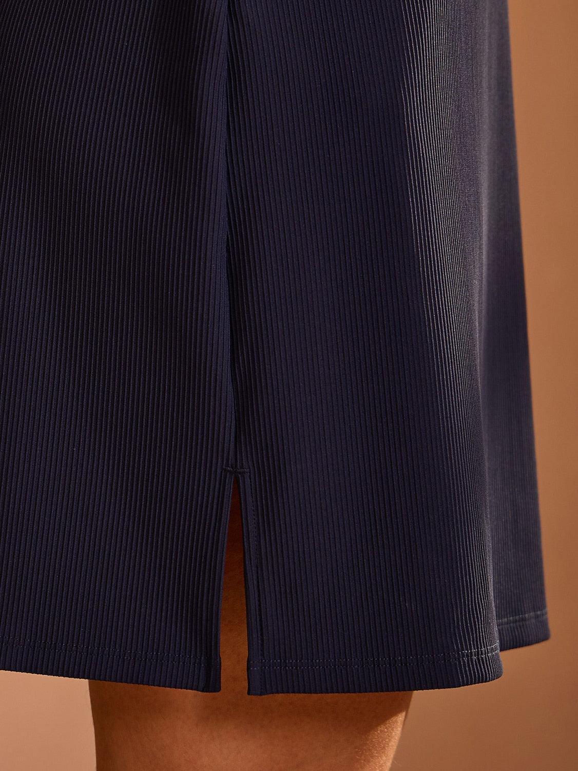 More Than Basic Sleeveless V Neck Ruffle 36.5 Inch Dress UPF50+