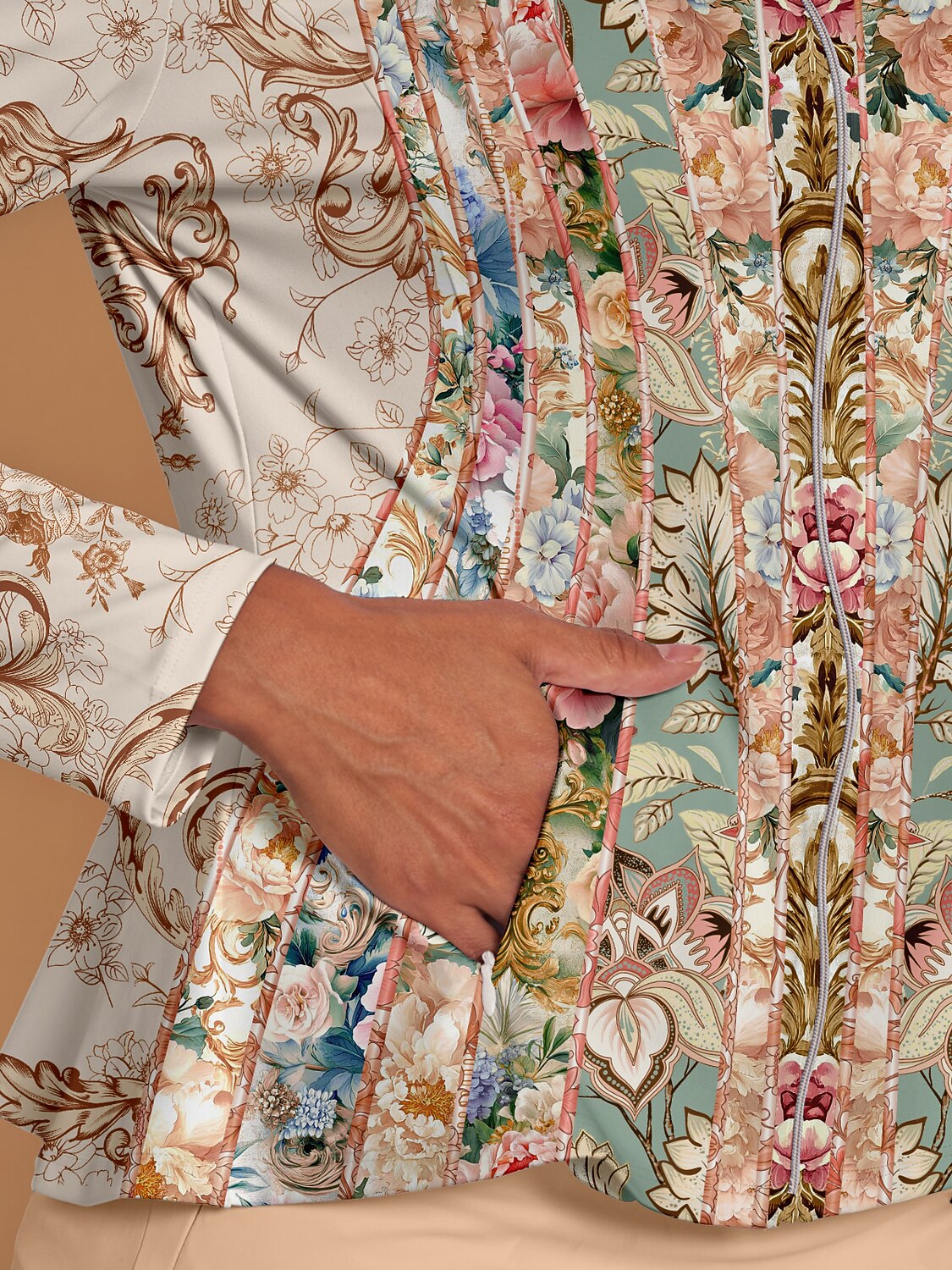 Bold Baroque Ruffle Golf Jacket Sun Protection