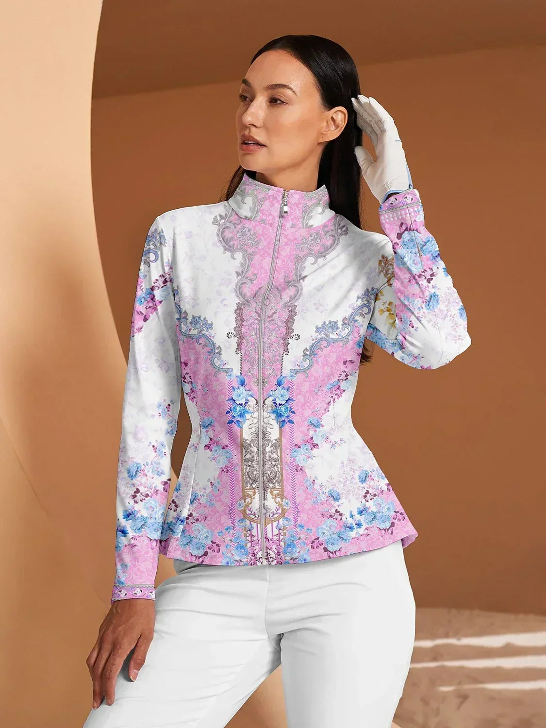 Botanical Energy Ruffle Golf Jacket Sun Protection