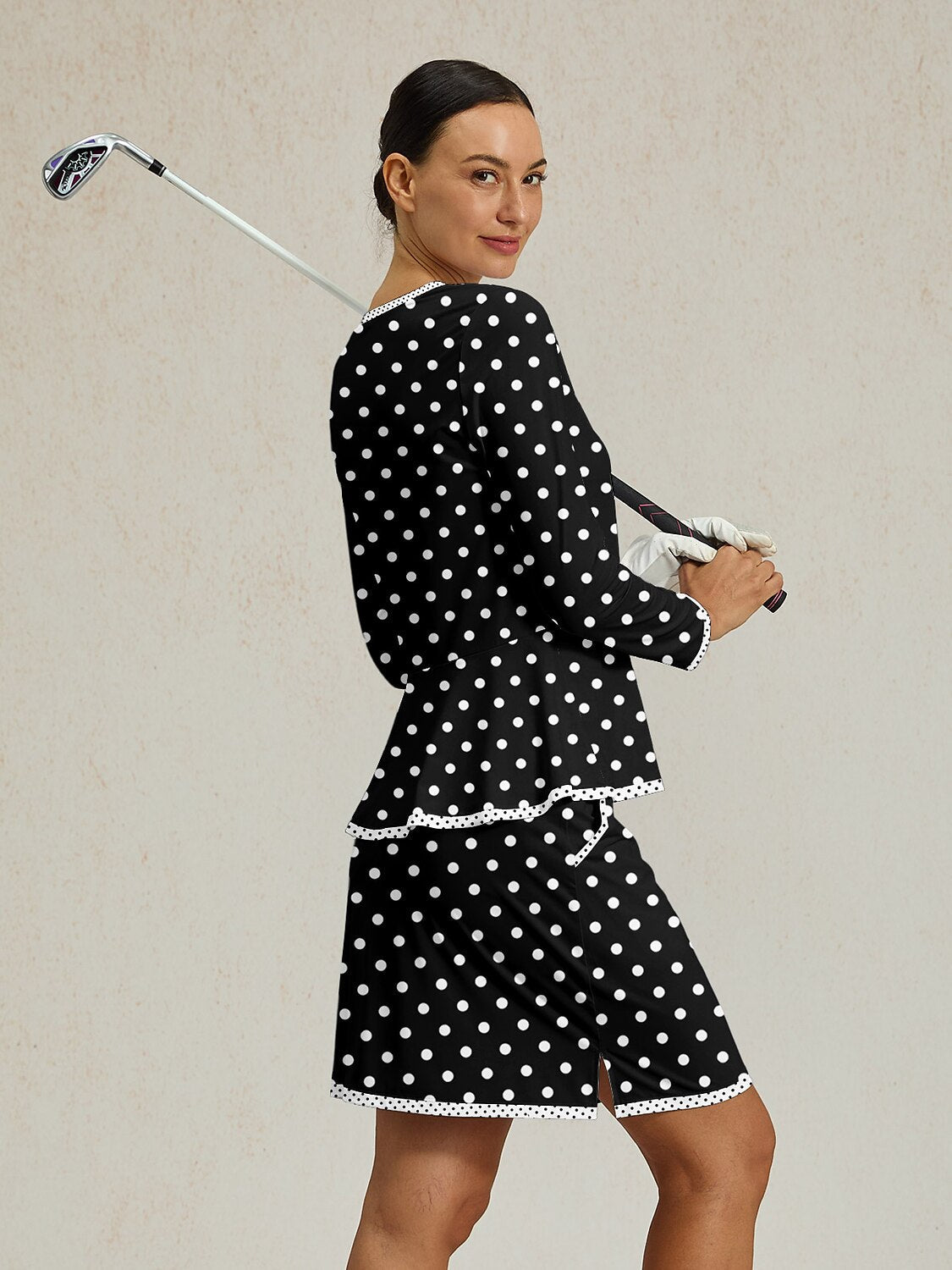 Hyper-prep Silky Ruffle Polo Top UPF50+