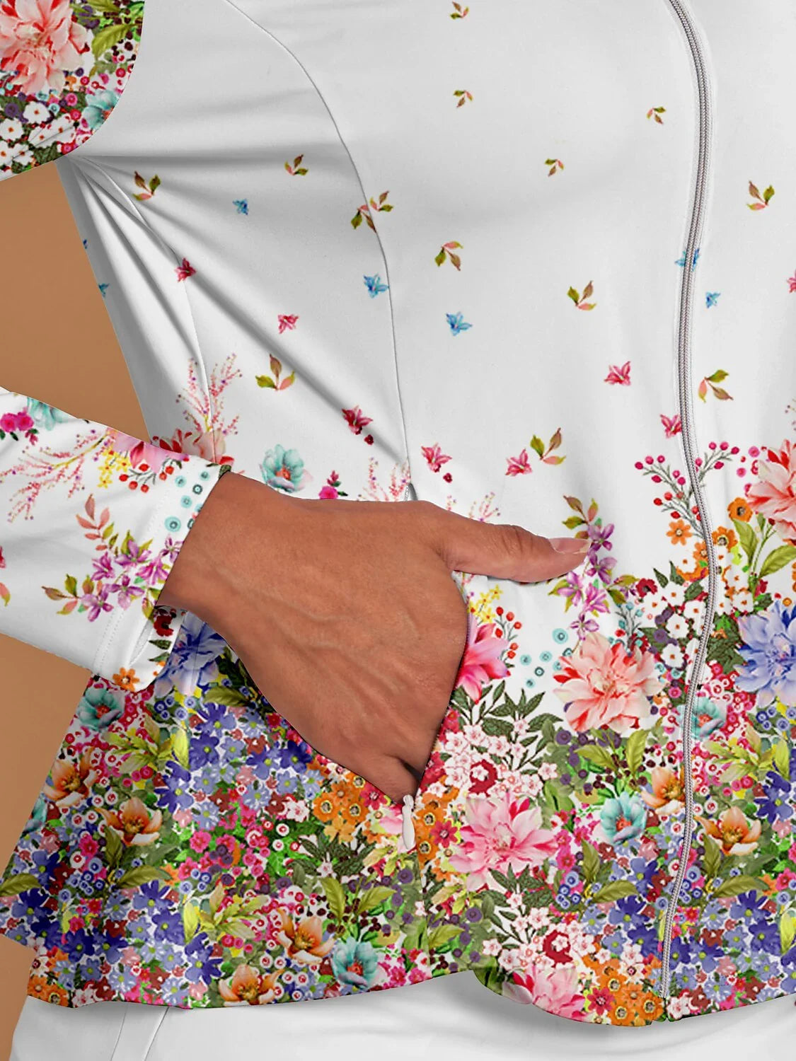 Botanical Energy Ruffle Golf Jacket Sun Protection