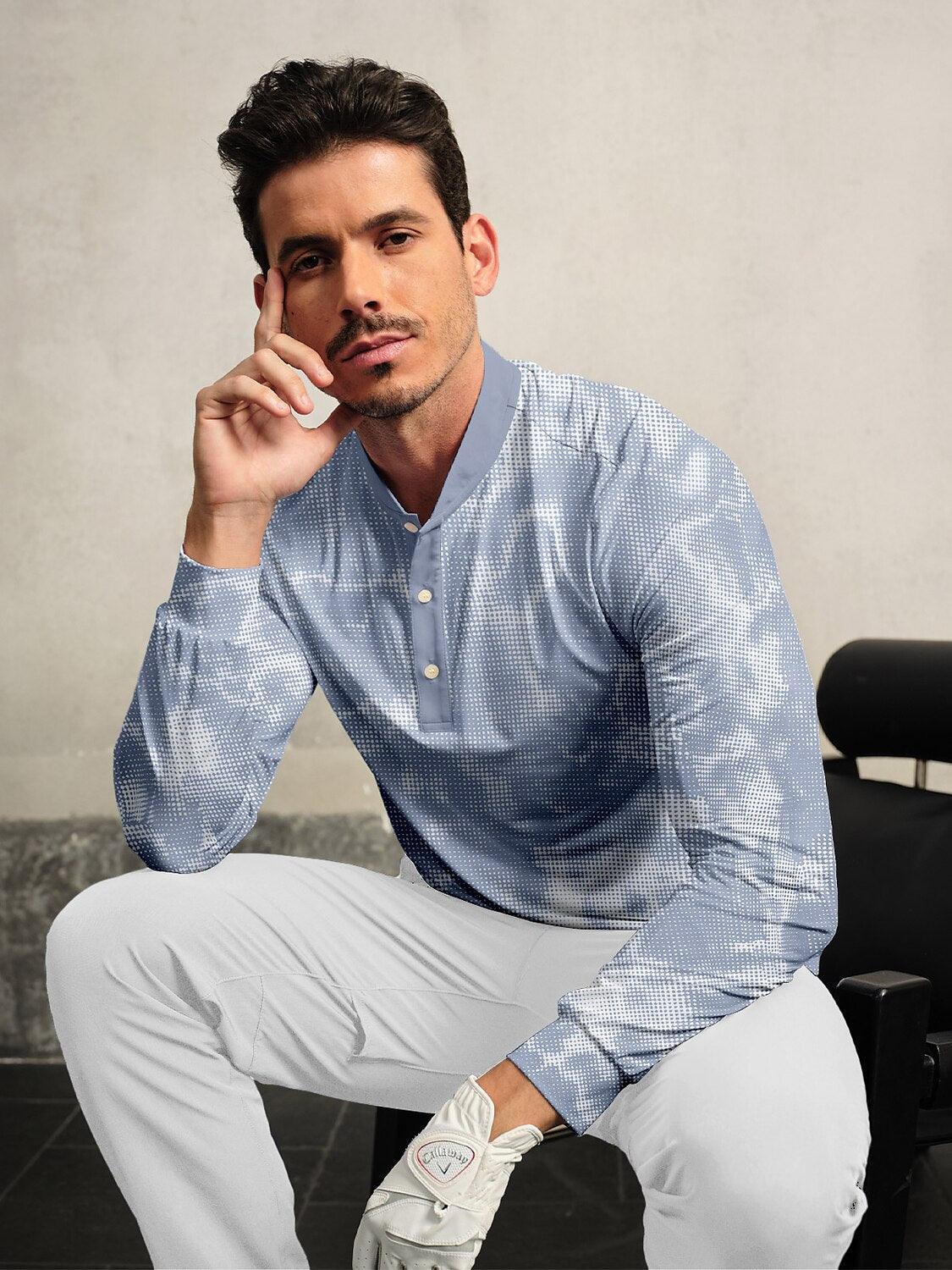 Inked Skins Men's Golf Henley Shirt UPF50+