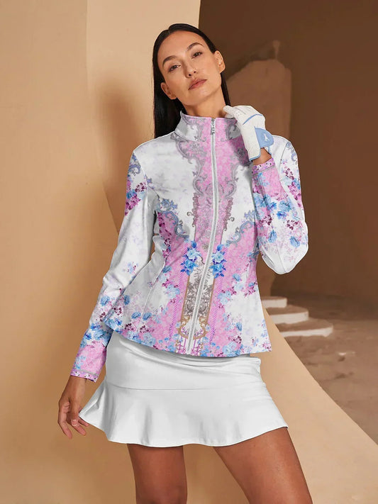 Botanical Energy Ruffle Golf Jacket Sun Protection