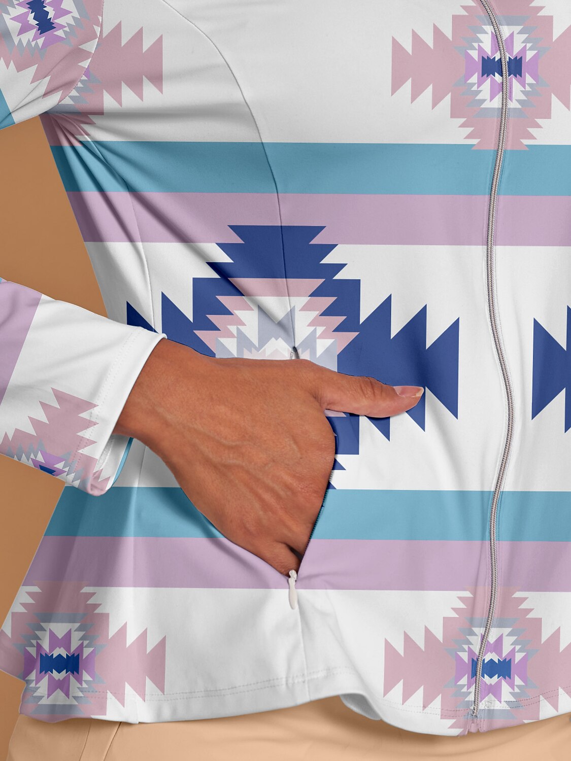 Bold Baroque Ruffle Golf Jacket Sun Protection