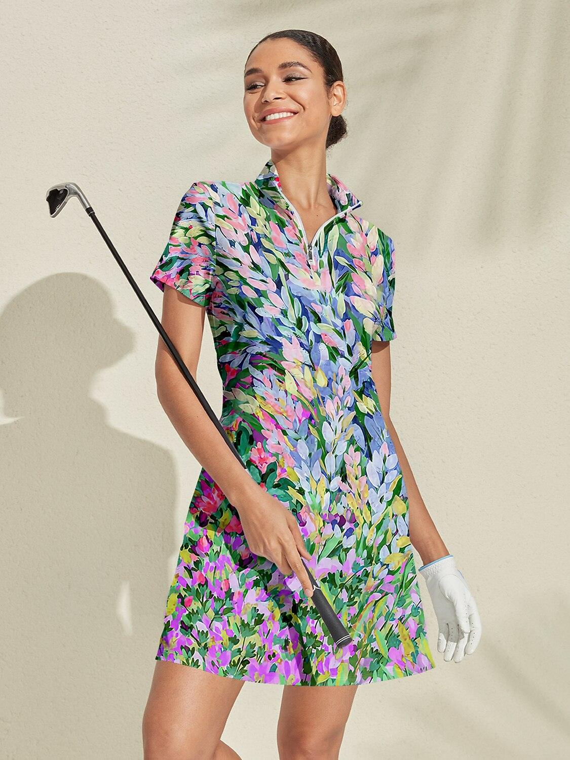 Botanical Energy Short Sleeve 36.5 Inch Dress UPF50+