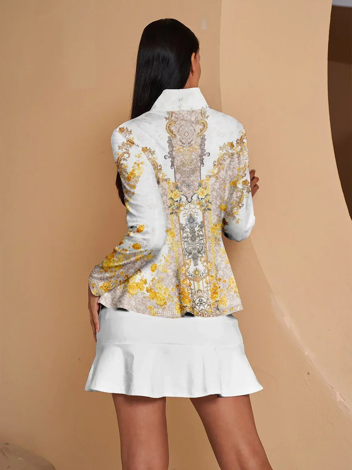 Botanical Energy Ruffle Golf Jacket Sun Protection