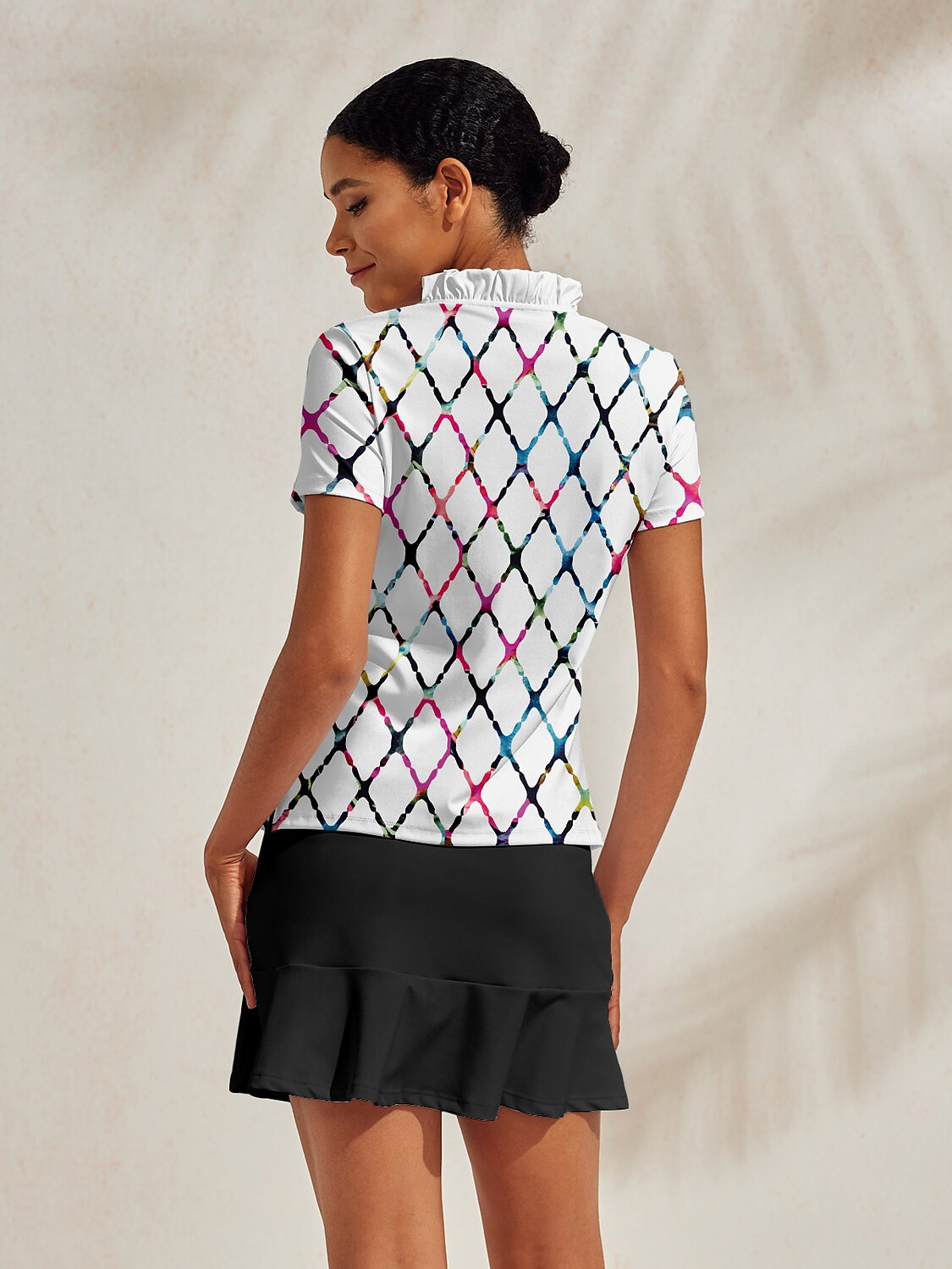 Not So Classic Ruffle V-Neck Polo Top UPF50+