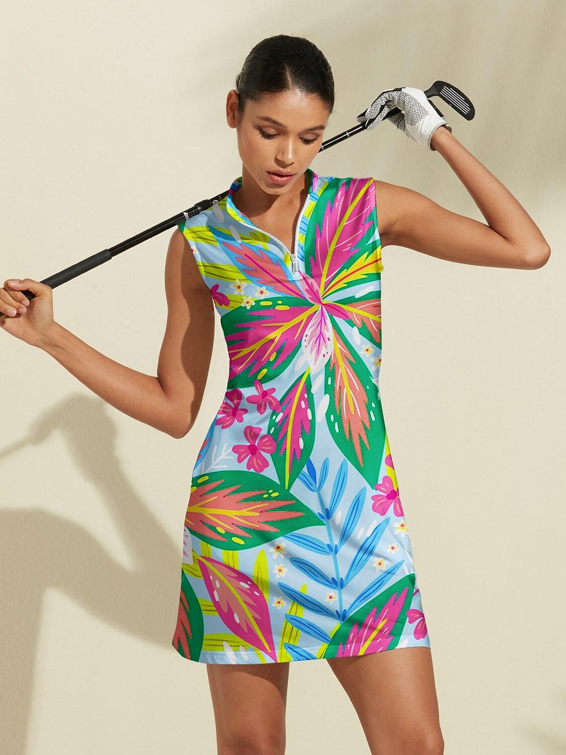 Hyped-up Tropical Sleeveless 36.5 Inch Dress UPF50+
