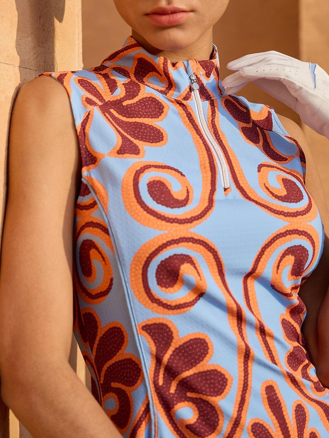 Premium Sleeveless Mock Neck 35.5 Inch Dress UPF50+