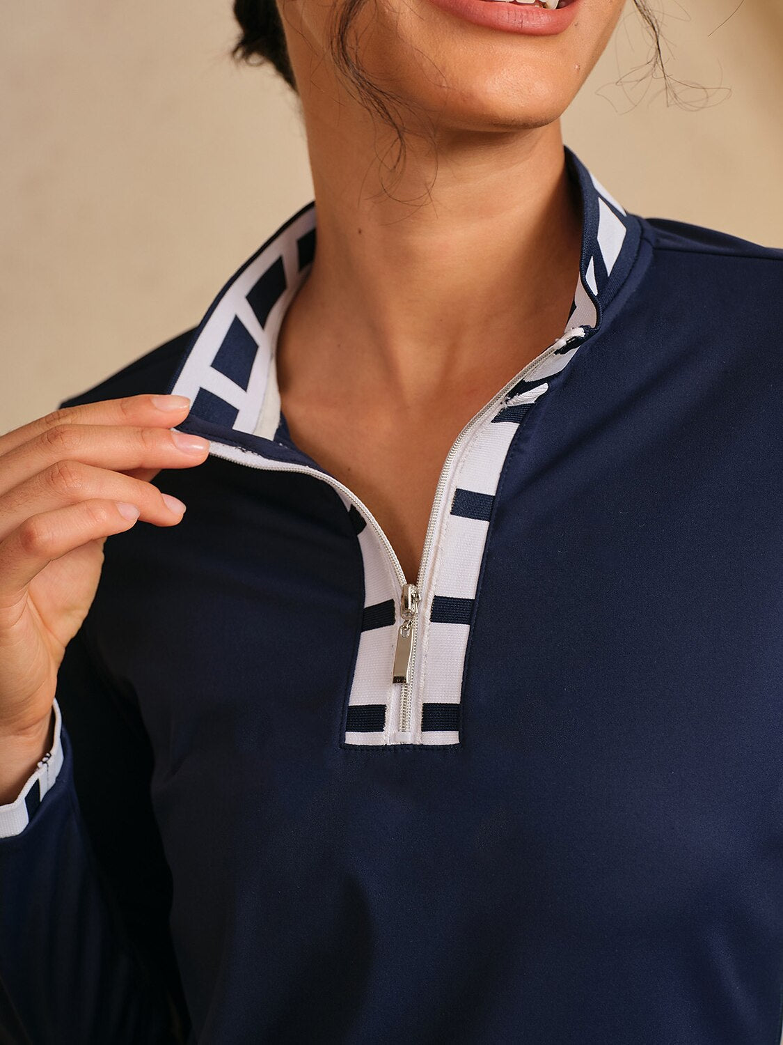 Navycore Color Block Mesh 36.5 Inch Dress UPF50+