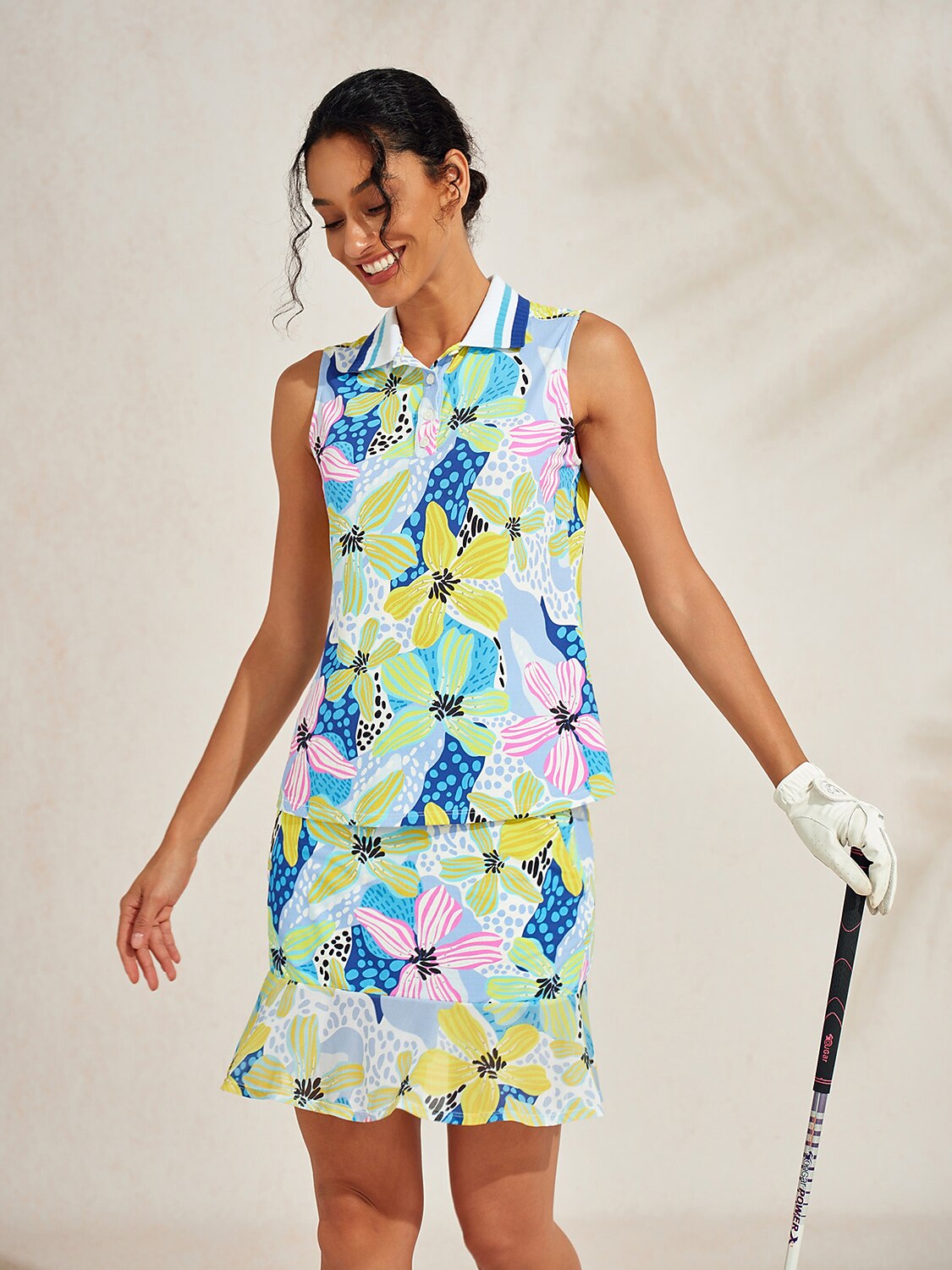 Premium Sleeveless Ribbed Collar Polo UPF50+