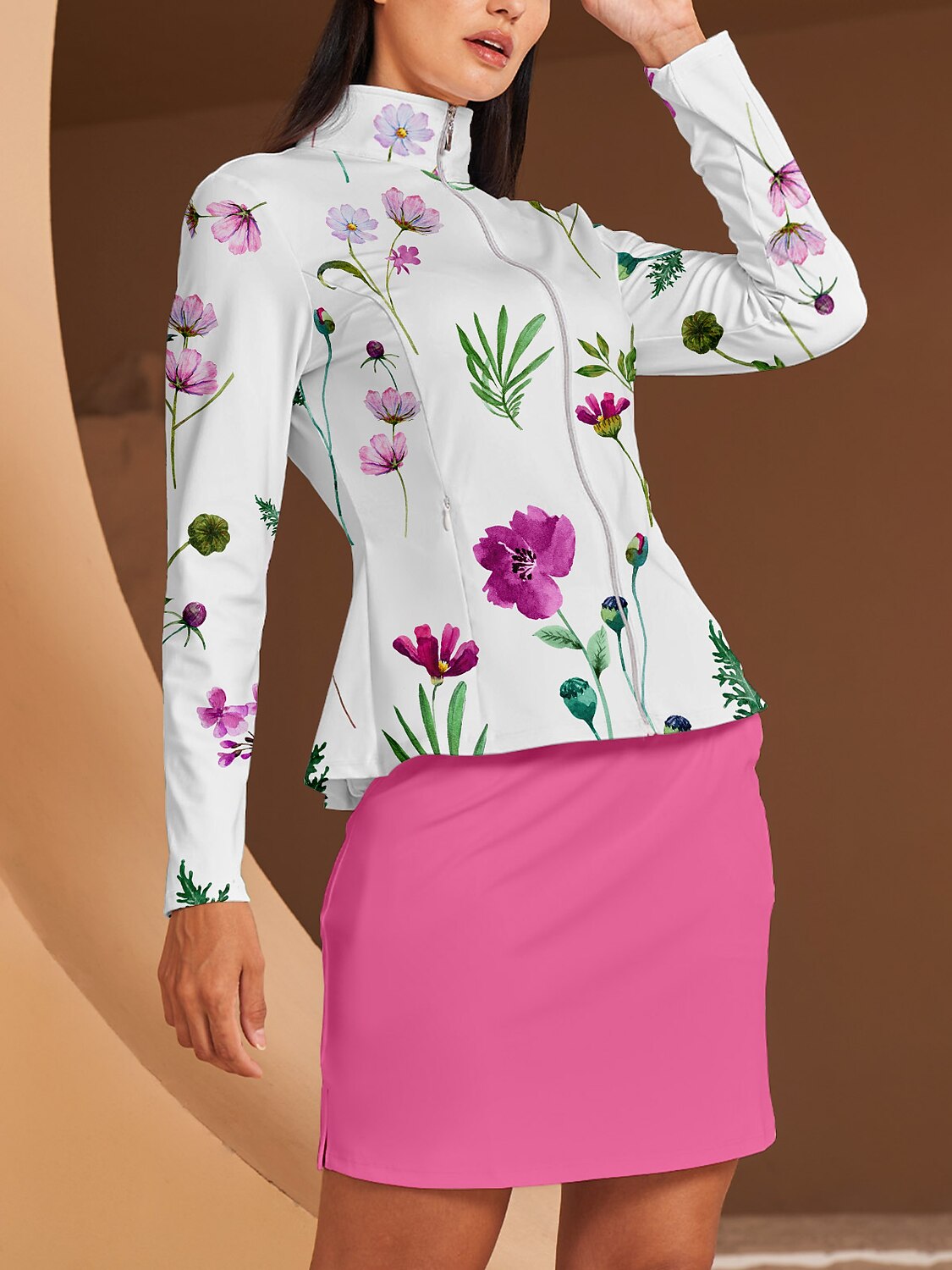 Botanical Energy Ruffle Golf Jacket Sun Protection