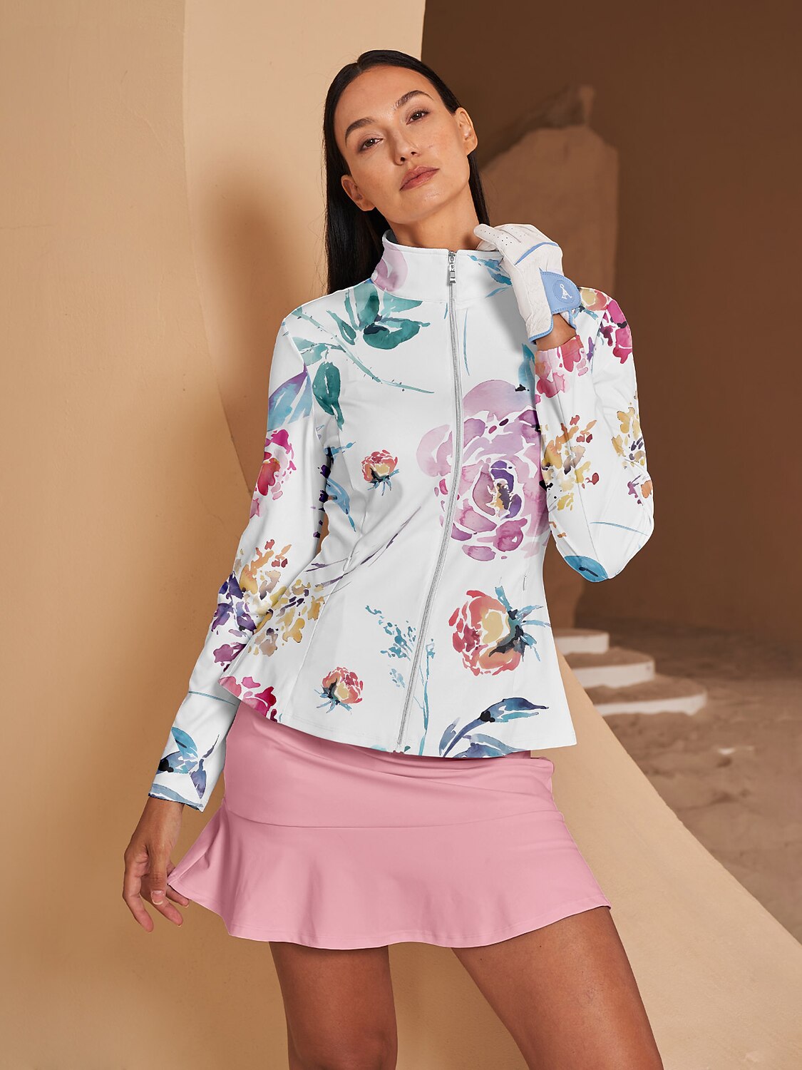 Botanical Energy Ruffle Golf Jacket Sun Protection