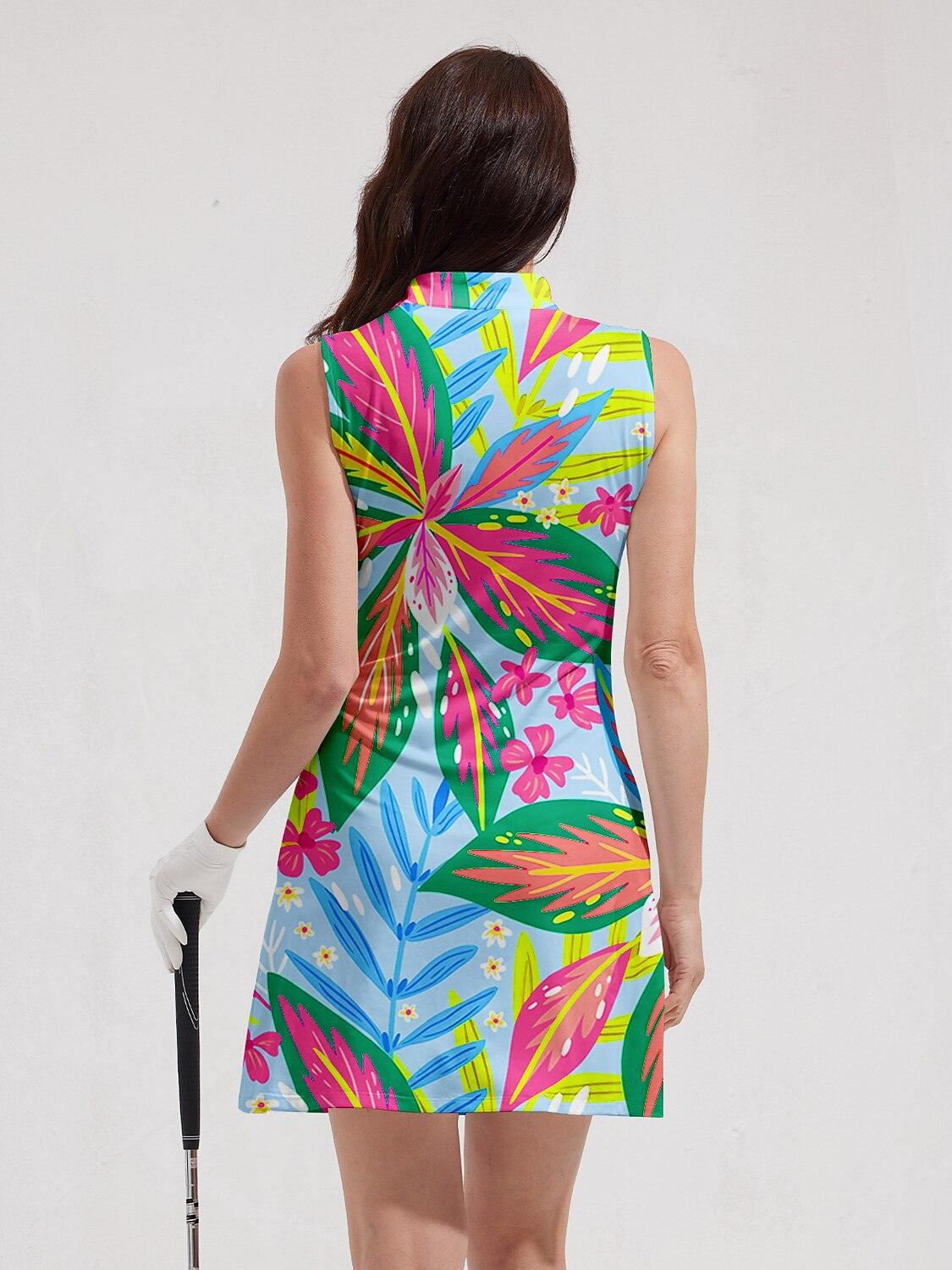 Hyped-up Tropical Sleeveless 36.5 Inch Dress UPF50+