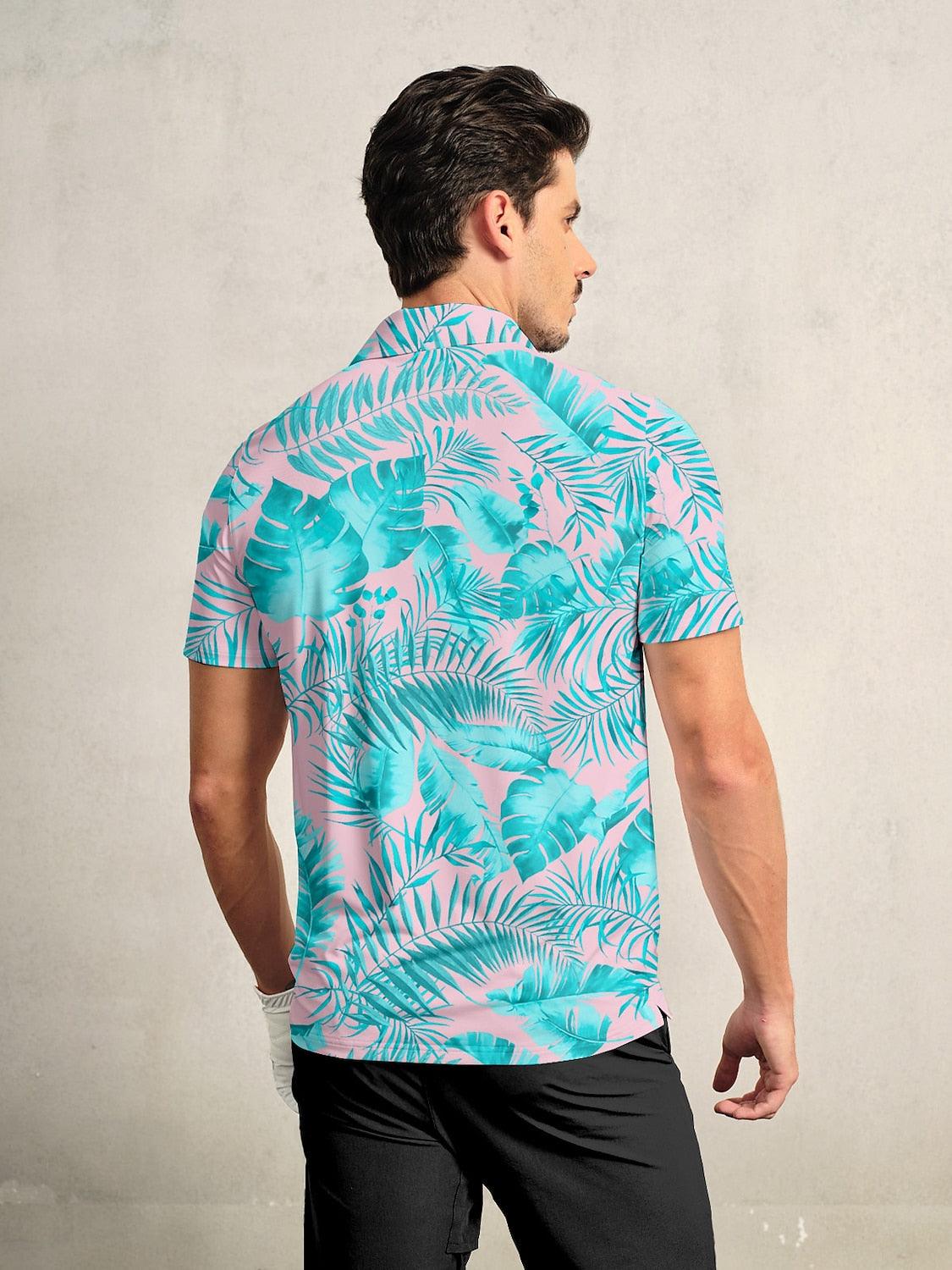Hyped-up Tropical Men's Polo Top UPF50+