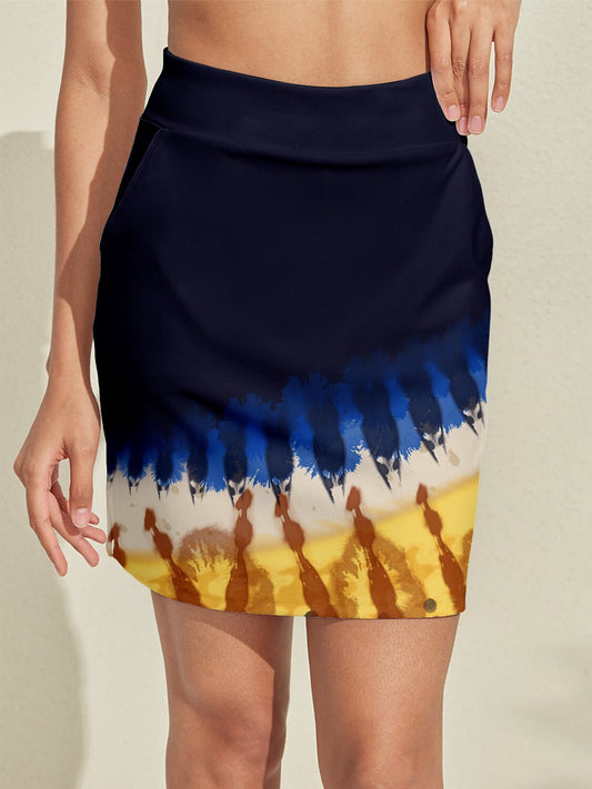 Inked Skins Silky 19 Inch High Waist Skort UPF50+