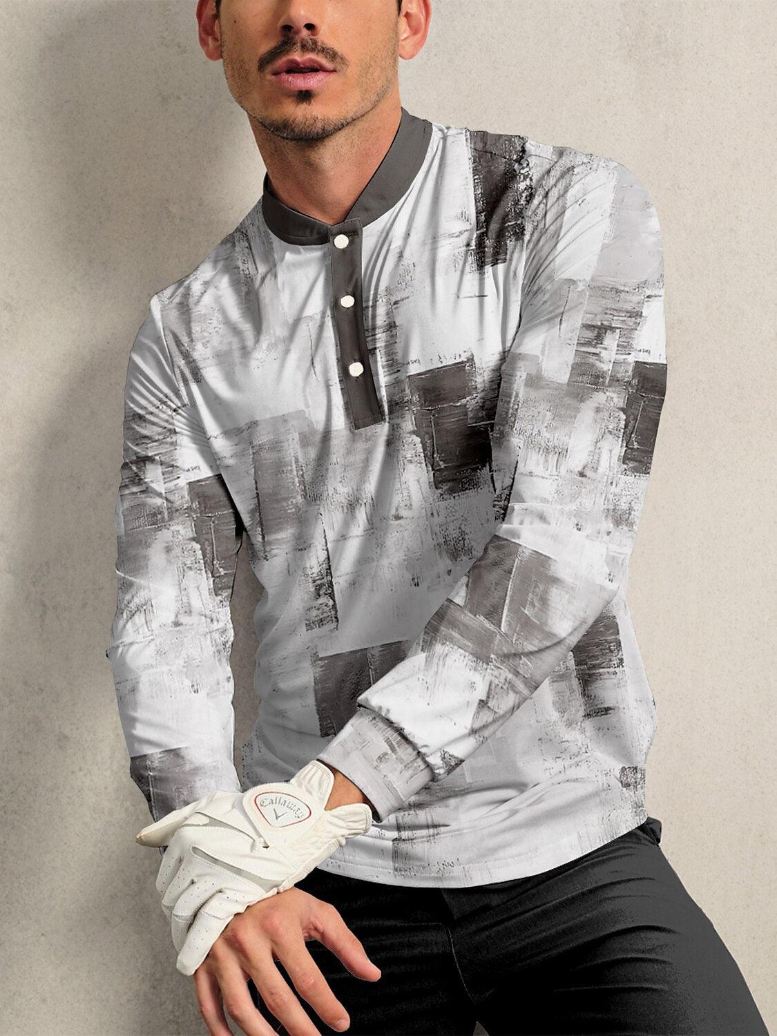 Inked Skins Men's Golf Henley Shirt UPF50+