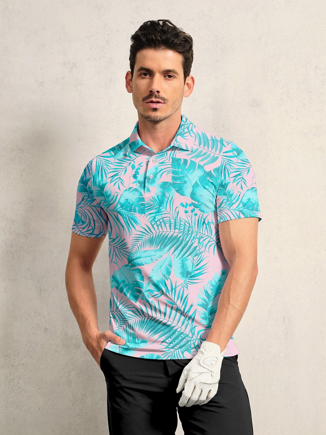 Hyped-up Tropical Men's Polo Top UPF50+