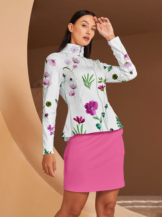 Botanical Energy Ruffle Golf Jacket Sun Protection