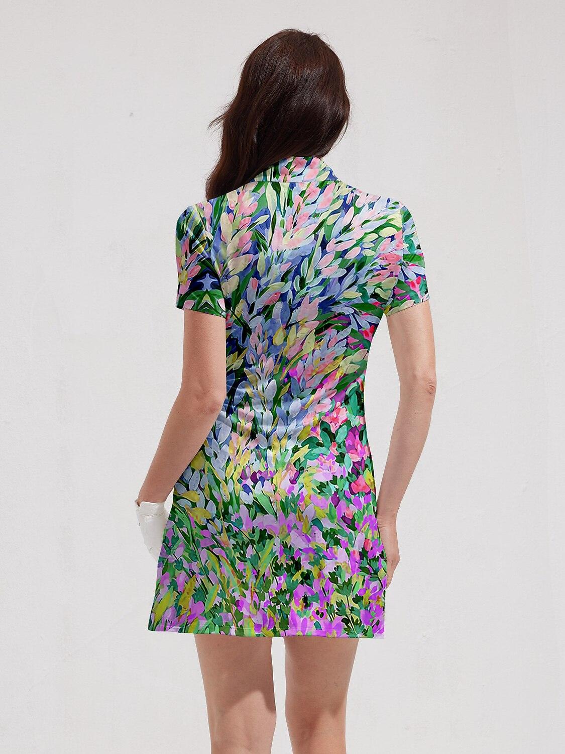Botanical Energy Short Sleeve 36.5 Inch Dress UPF50+