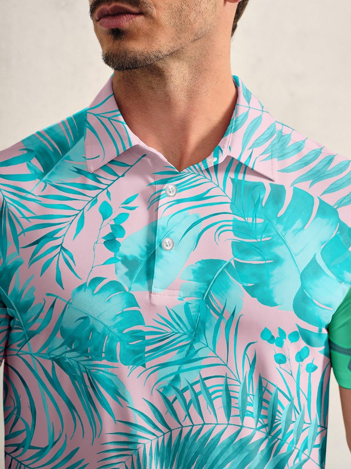 Hyped-up Tropical Men's Polo Top UPF50+
