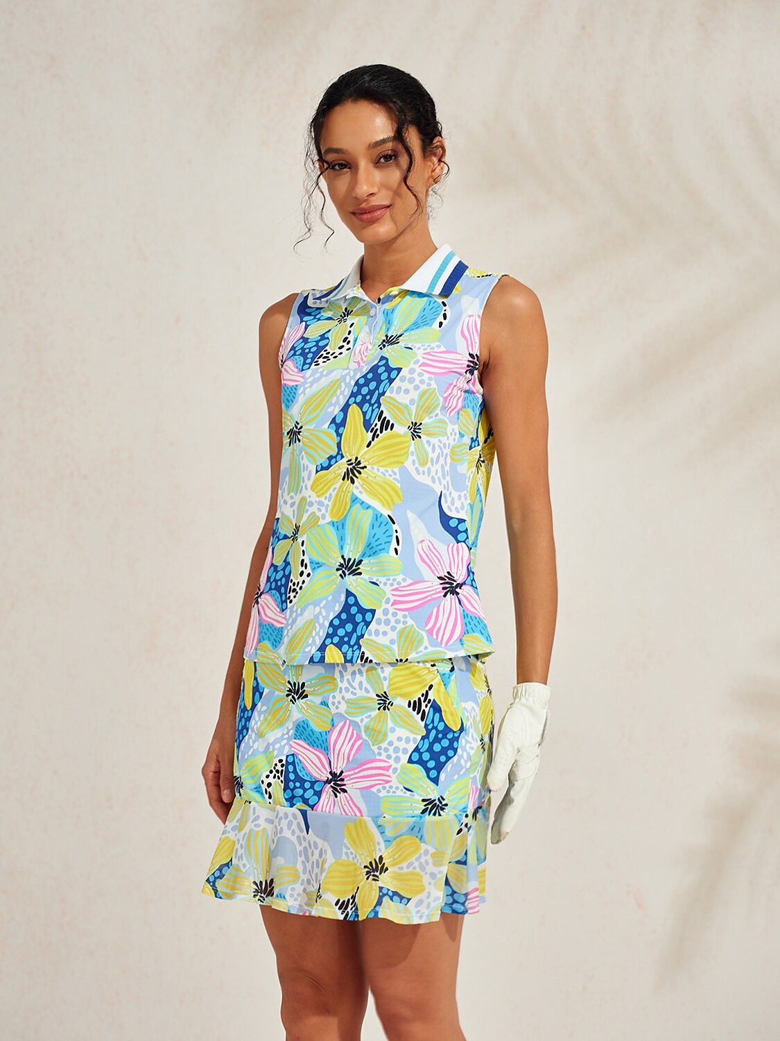 Premium Sleeveless Ribbed Collar Polo UPF50+