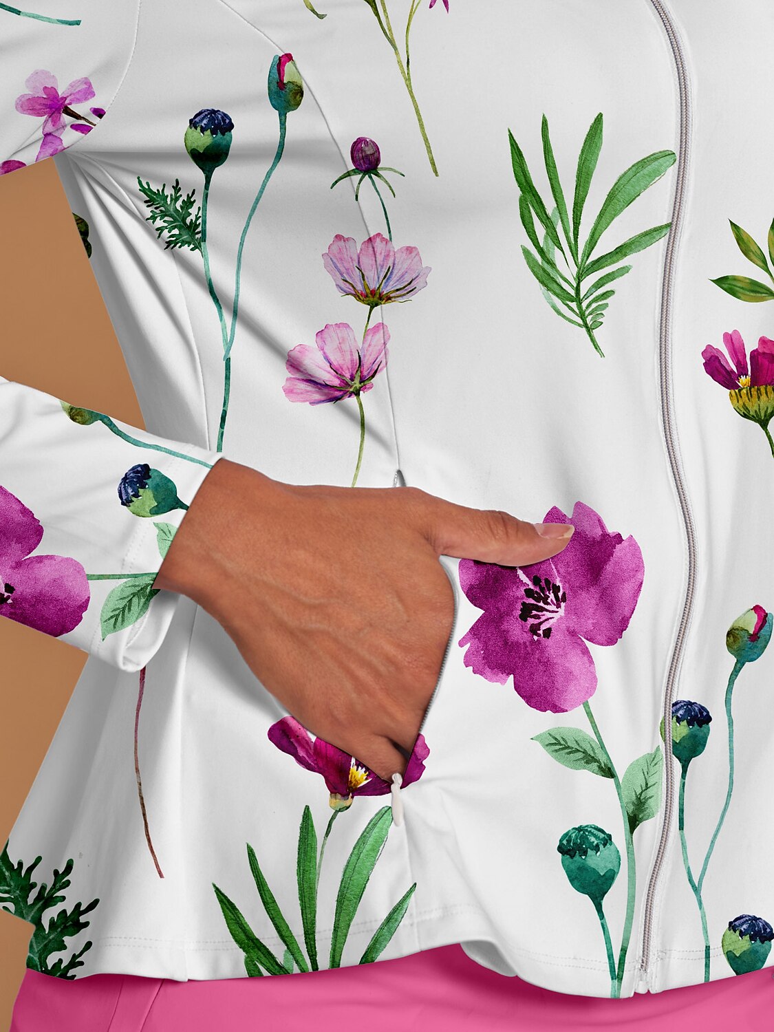 Botanical Energy Ruffle Golf Jacket Sun Protection