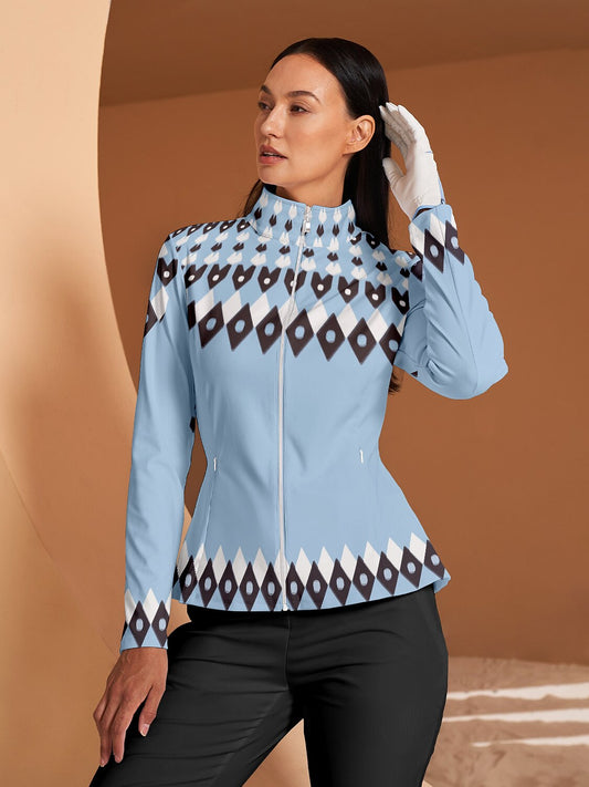 Bold Baroque Ruffle Golf Jacket Sun Protection