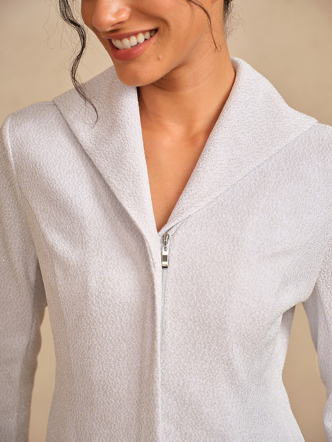 Luxe Limited Edition 3/4 Sleeve Shiny Lapel Jacket