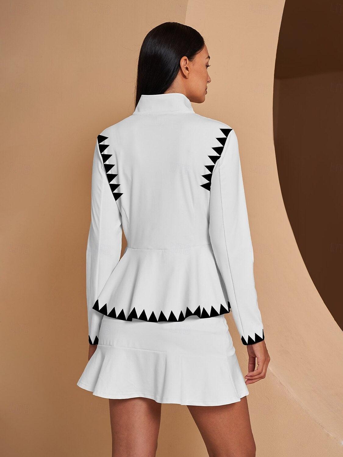 Bold Baroque Ruffle Golf Jacket Sun Protection