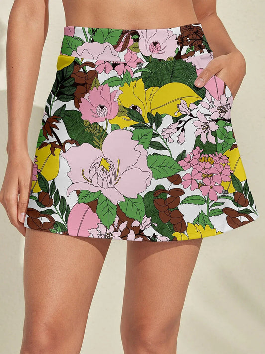 Botanical Energy 16 Inch High Waist Skort UPF50+