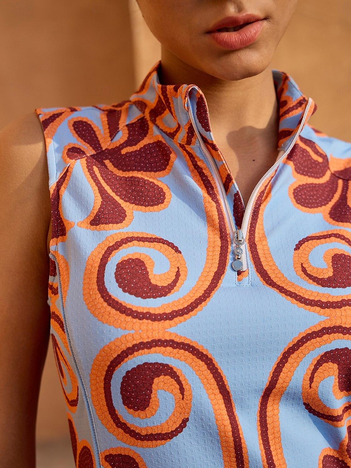 Premium Sleeveless Mock Neck 35.5 Inch Dress UPF50+